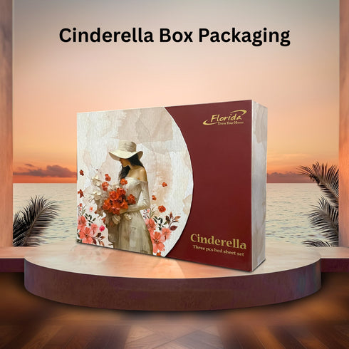 Florida Cinderella Digital Print King Size Warm Bedsheet with Pillow Covers - Winter Bedsheet in Box and Carry Bag - Perfect for Gifting