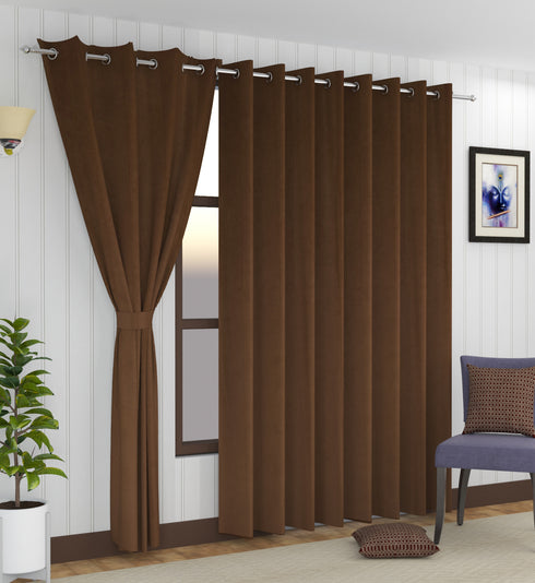 Hamilton Curtain by Florida - Curtains for Living Room Bedroom Balcony Made with Plain Holand Velvet and Solid Colors