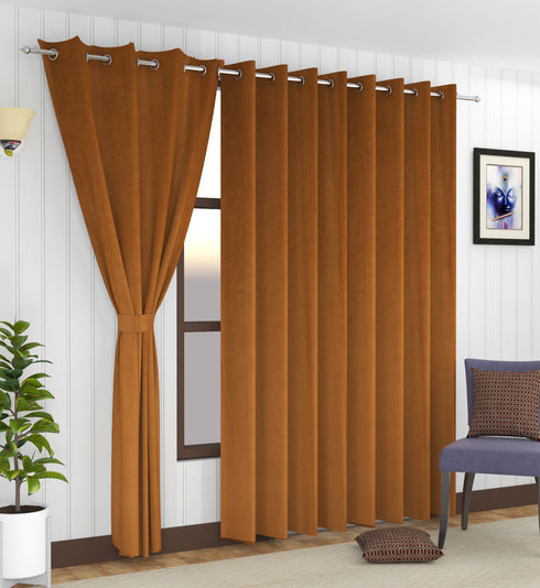 Hamilton Curtain by Florida - Curtains for Living Room Bedroom Balcony Made with Plain Holand Velvet and Solid Colors