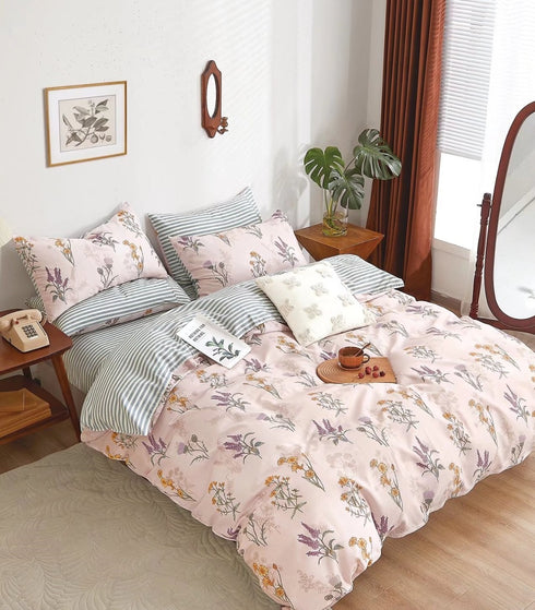 Yana 100% Pure Cotton Imported Single Bedsheet with Pillow Cover by Florida