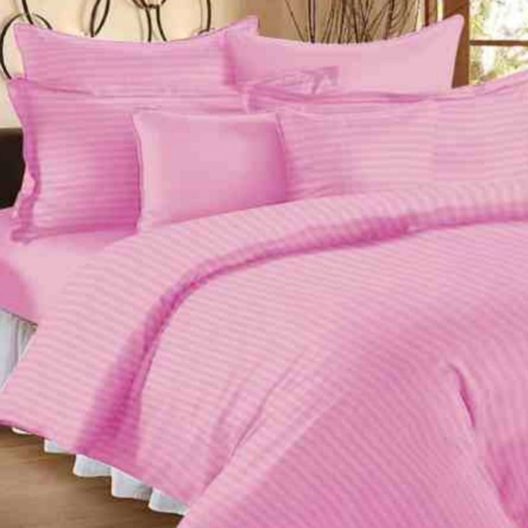Plum Fitted 100% Cotton King Size Bedsheet Set with Pillow Covers by Florida