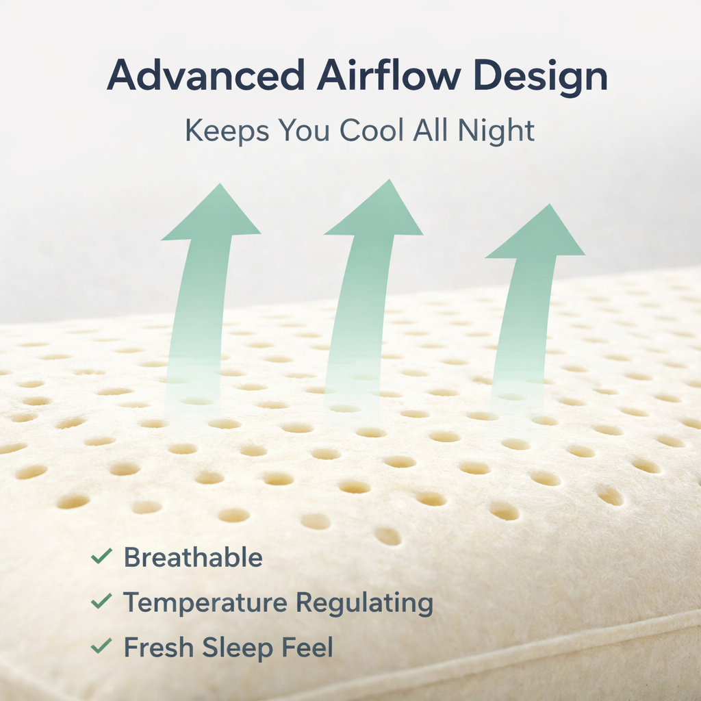 Florida Sleep Latex Pro Air Pillow for Advanced Breathable Neck Support