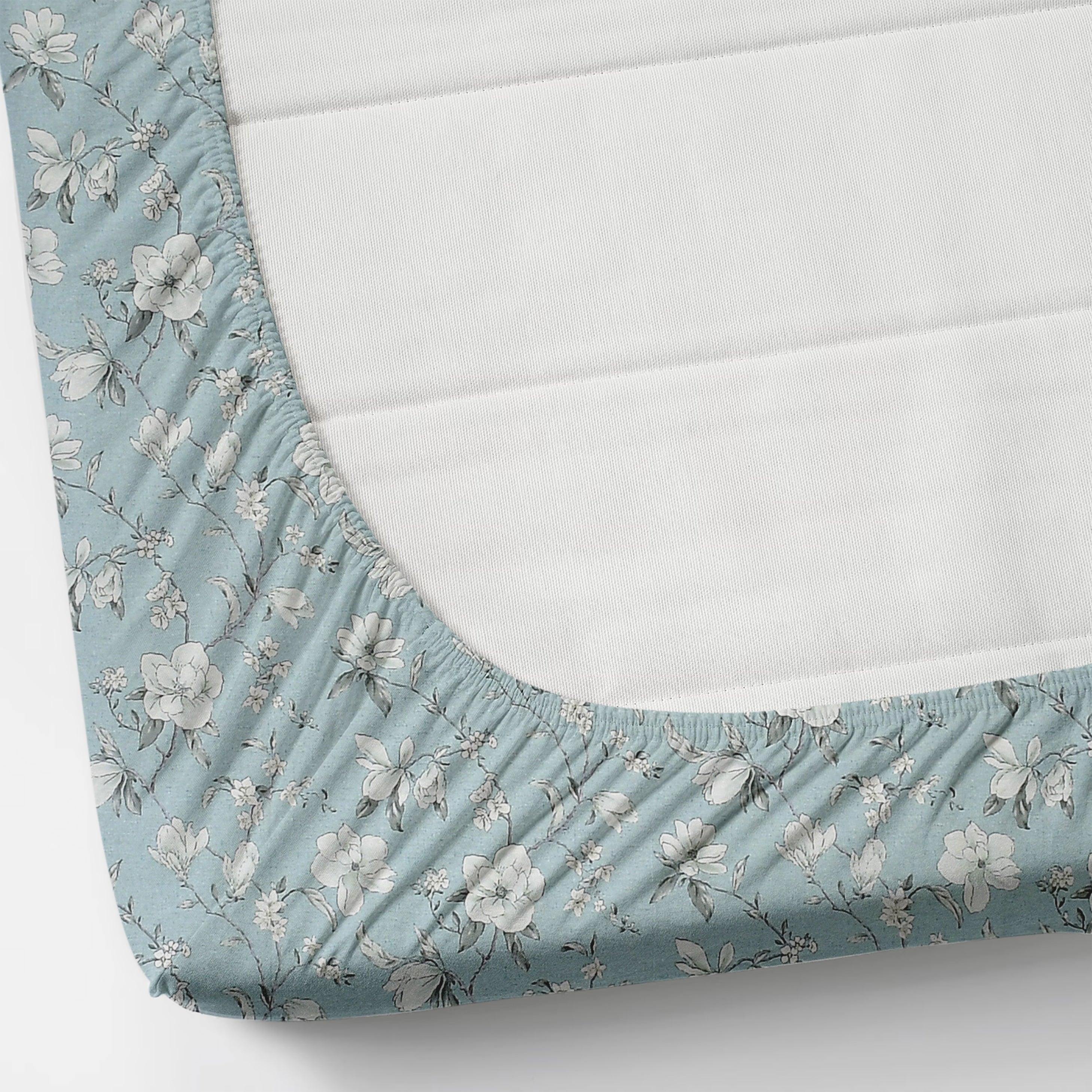 Vision Fitted Bedsheet with 2 King Size Pillow Cover for Double Bed