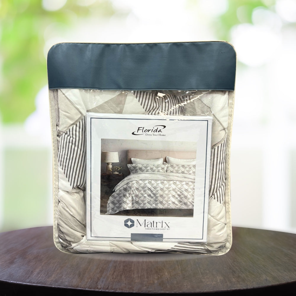 Matrix 4 Piece (Bedding) AC Comforter Set with Bedsheet & Pillow Covers by Florida