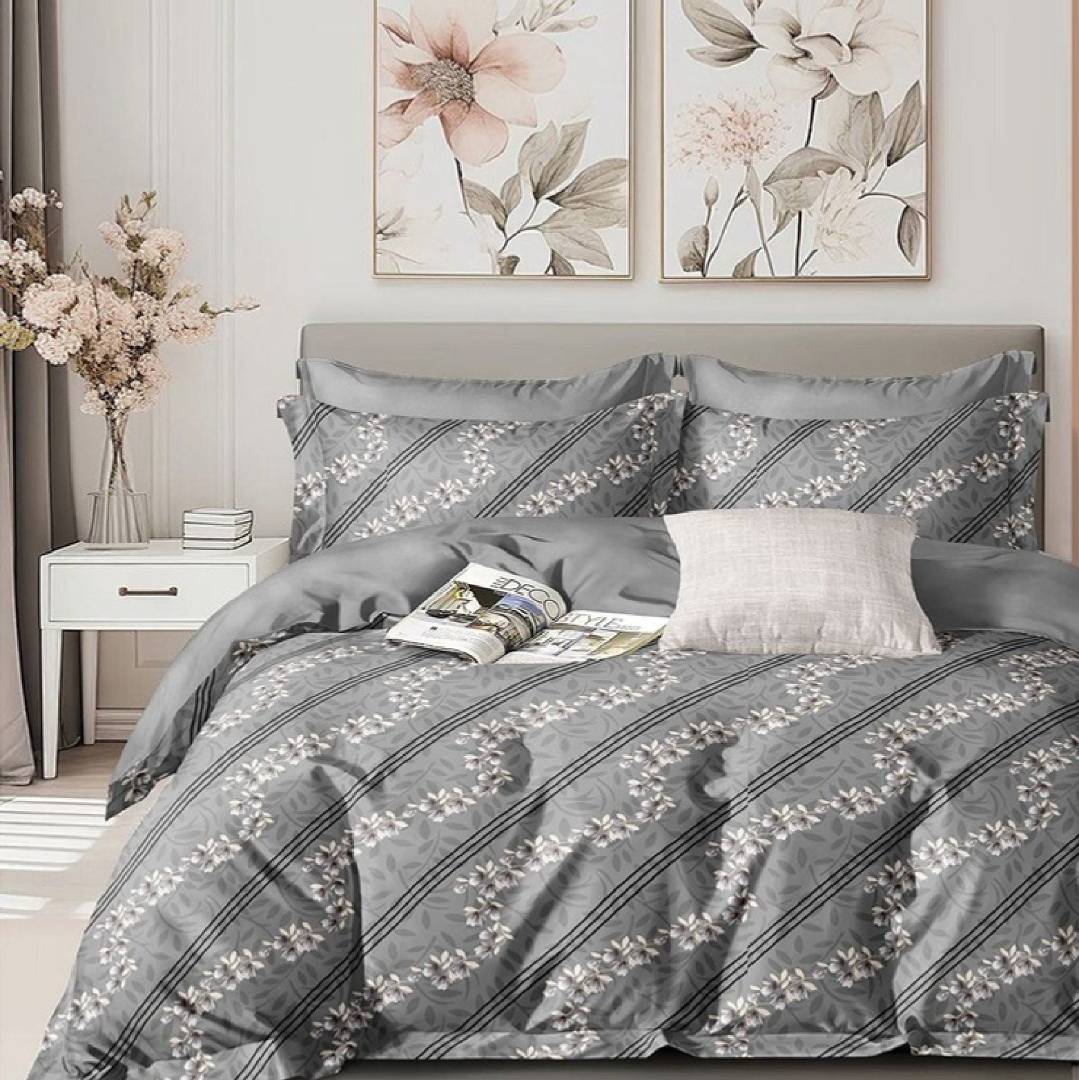 Reeva Fitted Bed Sheet Set with Pillow Covers by Florida