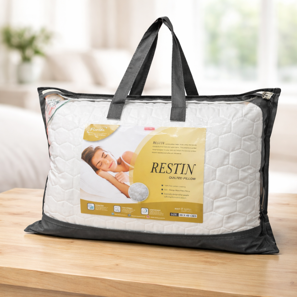 Florida Sleep Restin Fine Quality Microfibre Cervical Support Pillow for Pain Relief