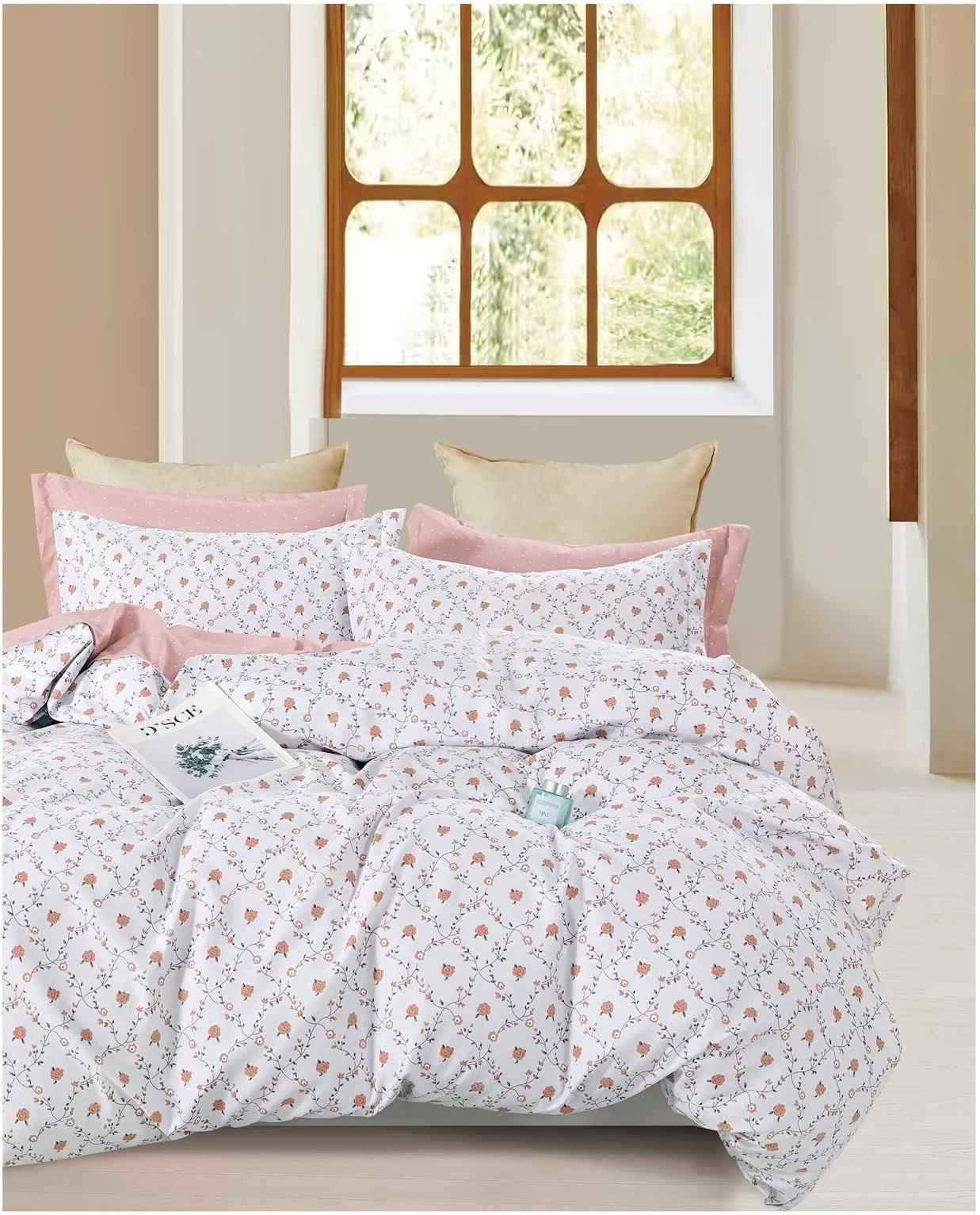 Florida Winkle Premium Quality Imported King Size Elastic Fitted Bedsheet with Coordinated Pillow Covers