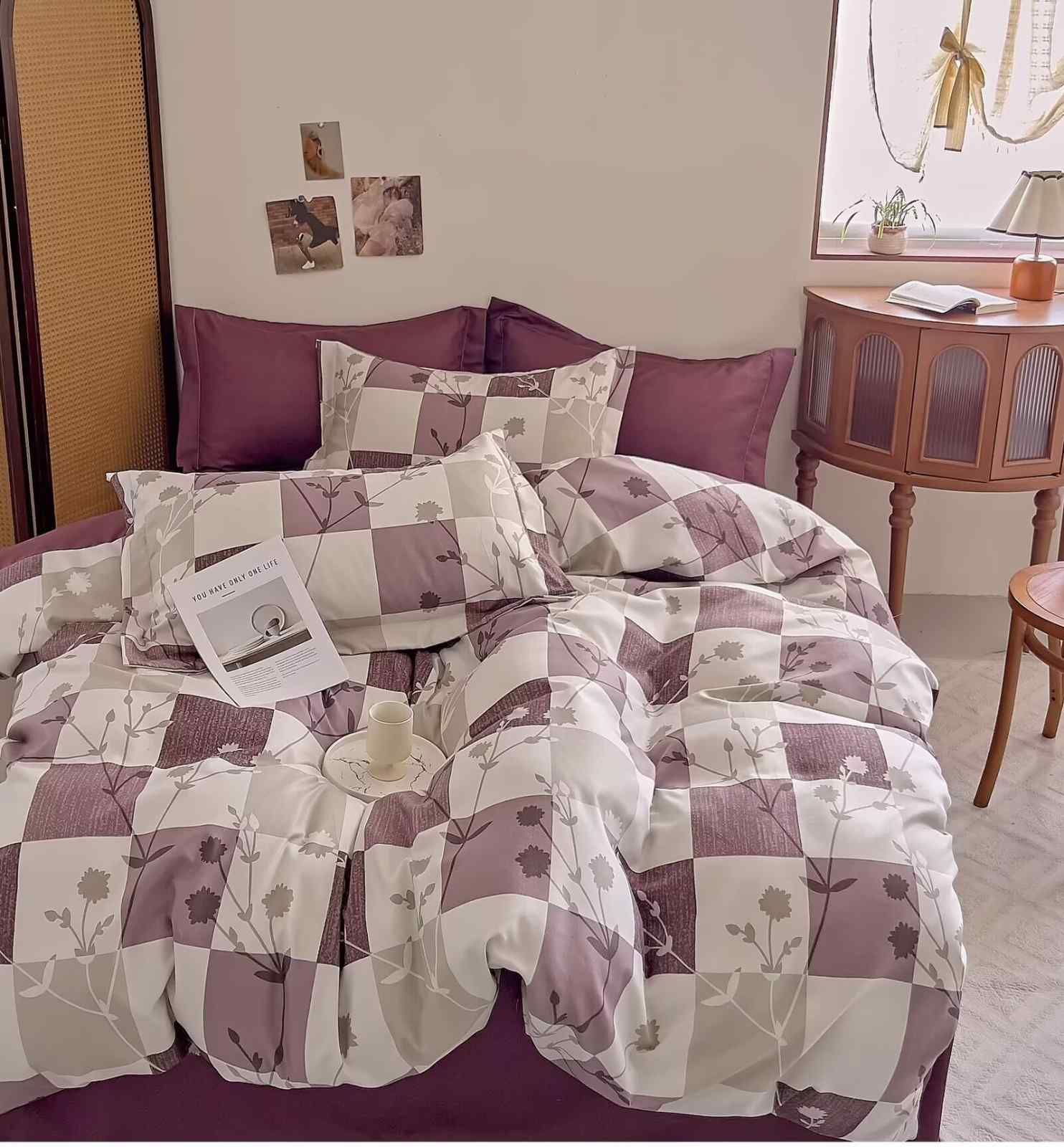 Florida Winkle Premium Quality Imported King Size Elastic Fitted Bedsheet with Coordinated Pillow Covers